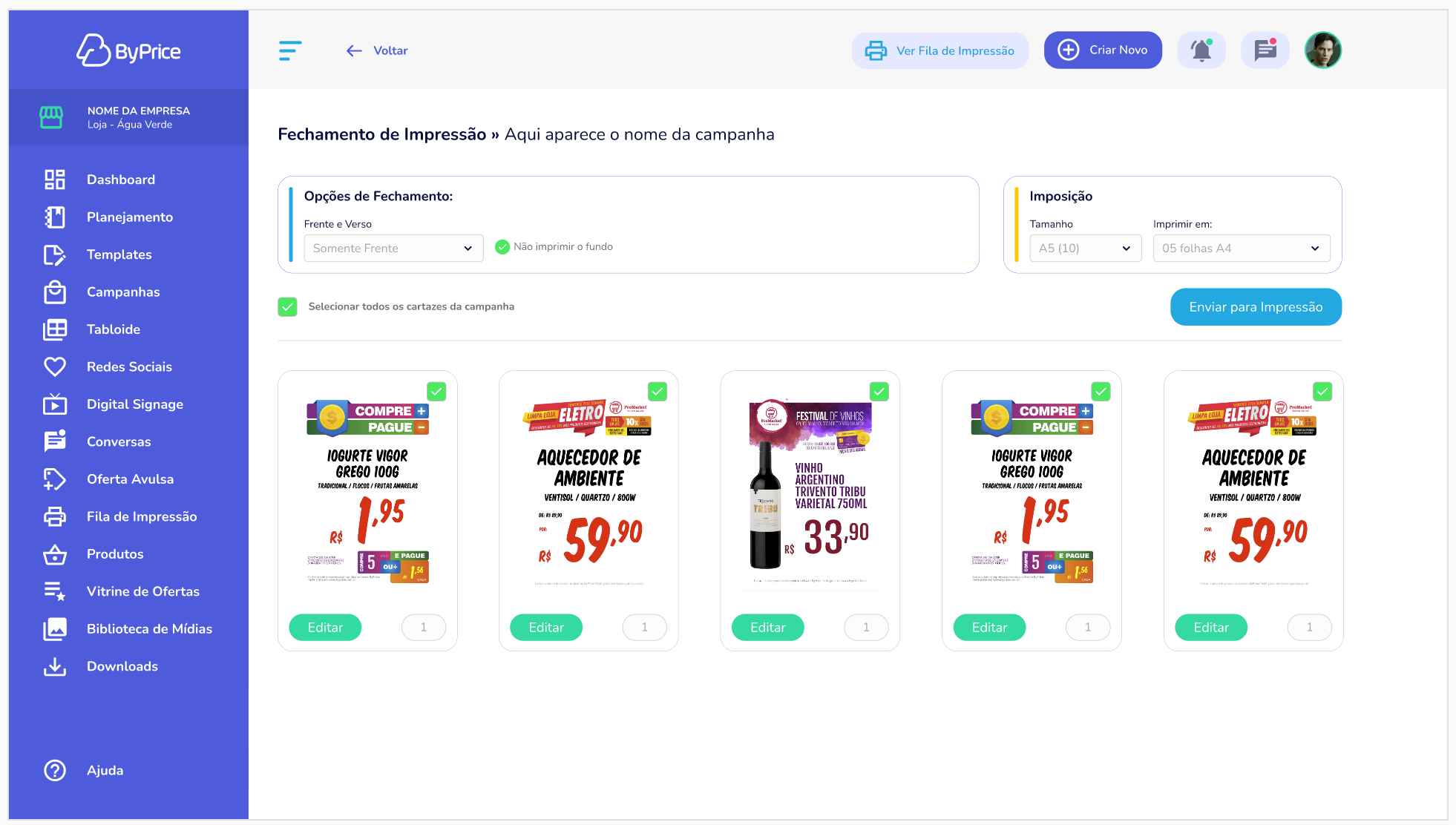 plataforma byprice de post de promoção